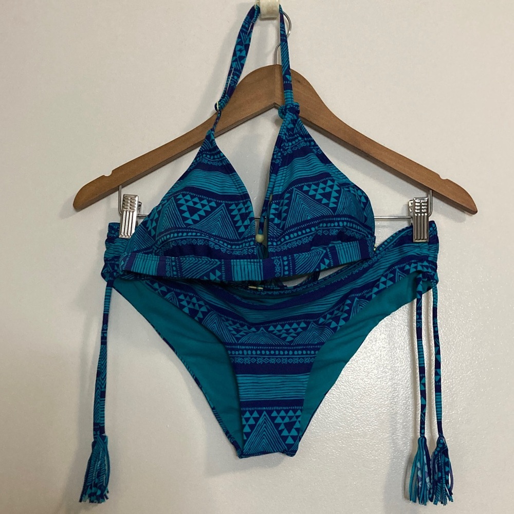 Roxy Y2K 2 Piece Bathing Suit Bikini Medium